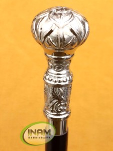 Wooden Designer <b>Walking</b> <b>Stick</b> with Beautiful Oval Handle / Wooden <b>Walking</b> Canes with Brass Knobe Handle - Product Image 3