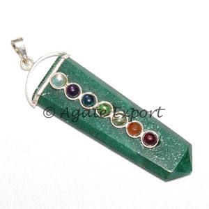 Green Jade Agate 925 Silver Chakra Pendant Feng Shui Healing Carved Engraved <b>Mascot</b> - Product Image 1