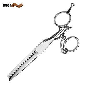 Eversharp Beauty Stainless Steel Hair <b>Thinning</b> Scissors 30 Teeth Sharp Tip Plastic Handle Long Right Handed <b>Mirror</b> Polish - Product Image 1