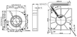 Ventilateur cc ADDA 120x120x32mm - Product Image 2