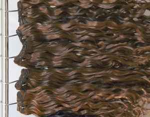 ผมเวอร์จิน 100% ผ้าสีน้ําตาลธรรมชาติ Bundles ลูกไม้ Toppers ผมวาดคู่วิกผมสีน้ําตาลอ่อน - Product Image 4