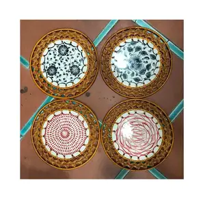 来自越南的独特藤制陶瓷地垫装饰-藤制过山车家居装饰WS0084587176063
