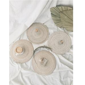 1 pièce de napperon de luxe, pour Table à manger, en osier, paille, accessoires nouveaux 2020 - Product Image 6