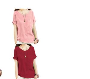 Camiseta lisa básica 100% de algodón para mujer, ropa de verano, gran oferta - Product Image 3