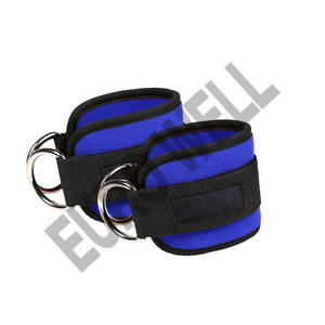 Sangle de fitness unisexe avec logo personnalisé Câble de gymnastique Bande de résistance pour machine Anneau en D Sangles de cheville renforcées Fonction de réglage de boucle - Product Image 5