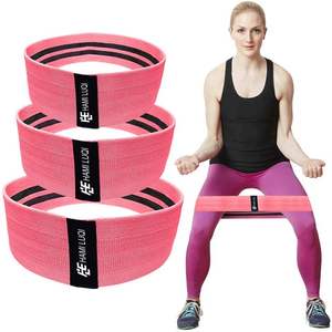 2025 venta al por mayor Durable PK forma de cadera bandas de entrenamiento bandas de resistencia de tela de entrenamiento Fitness en casa bandas de ejercicio antideslizantes anchas - Product Image 1