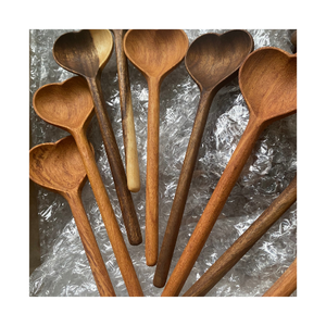 Cuchara de té de madera en forma de corazón, hecha de madera Natural, precio competitivo - Product Image 4