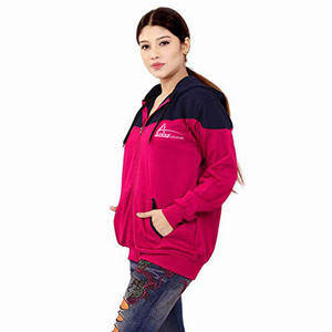 Sweat à capuche pour femmes, décontracté, fermeture éclair bloc, couleur brillante, poches, nouvelle collection - Product Image 4