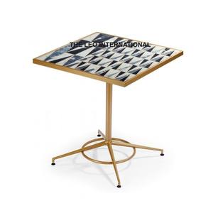 Mesa de Té Moderna a Precio Económico con Base de Metal, Estilo Americano, Mesa de Centro Cuadrada para Sala de Estar, Venta Directa de Fábrica - Product Image 1