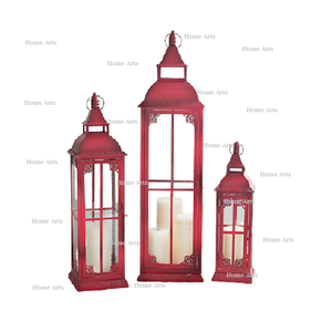 <b>Set</b> <b>of</b> 4 Customized Shape Hanging Metal Lanterns Exclusive Quality Iron for Diwali Decoration Different Sizes for Optimal Use - Product Image 3