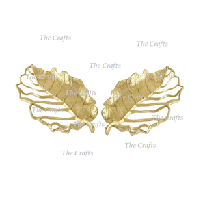 Ensemble de deux plats de service en aluminium couleur or et plateau pour hôtel et restaurant - Product Image 1