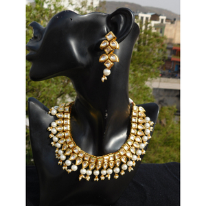 Collier en perles pour femmes et filles, style indien, élégant, traditionnel, fait à la main, kundan, nouvelle collection - Product Image 2