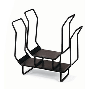 Set of Two <b>Metal</b> Fireplace <b>Log</b> Racks With Black Powder Coated Finished Perfect for Wooden <b>Log</b> Storage and Sunrise Fireplace Sets - Product Image 1