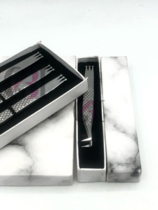 แหนบต่อขนตาสีเงินทั้งหมด45 & 90องศาพร้อมอุปกรณ์แยกขนตาสแตนเลสแบบแยกหลัง - Product Image 3