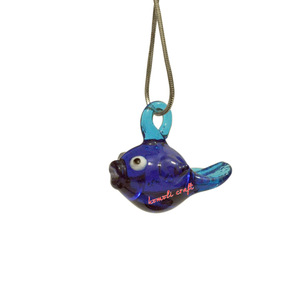 Pequeña lámpara dolphin trabajo de cristal de Murano colgante de joyería - Product Image 1