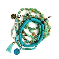 Bracelet diffuseur de chakra personnalisable tendance en gros, perles colorées de yoga, perles de rocaille universelles, perles de verre