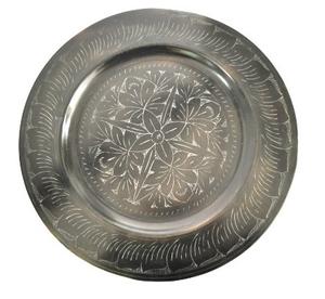 Plateau métallique rond empilable de conception dernier cri, barre antidérapante, plateaux en étain de service plateau de décoration de maison de haute qualité - Product Image 1