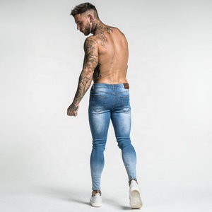 GINGTTO <span class=keywords><strong>Jeans</strong></span> <span class=keywords><strong>Skinny</strong></span> da <span class=keywords><strong>Uomo</strong></span> Effetto Usurato a <span class=keywords><strong>Vita</strong></span> <span class=keywords><strong>Alta</strong></span> con Cerniera e Vestibilità alla Caviglia, in Denim Lavato - Ideali per Dropshipping - Product Image 6