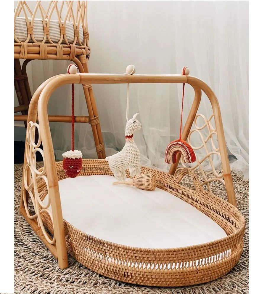 Rattan Baby Play Gym, Rattan furniture product for Kid, Baby care Product Decor