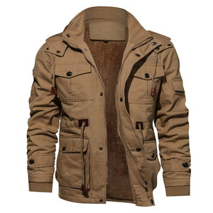 Veste cargo slim chaude de haute qualité pour homme avec col montant et service OEM - Couleur et logo personnalisables - Product Image 2
