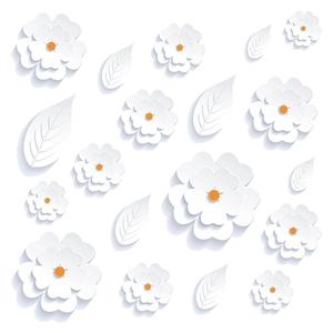 600x600MM 3D motif fleur blanche carreaux émaillés numériquement pour salon fond TV - Product Image 2