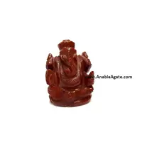 Red Jasper Gemstone Ganesha Idol Sculpture Agate Lord Ganesha Red Jasper Pocket idol Carving