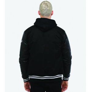 Chaquetas Universitarias Personalizadas / Chaquetas Letterman con Cuello Alto, Tela de Lona, Material de Poliéster/Algodón - Product Image 4