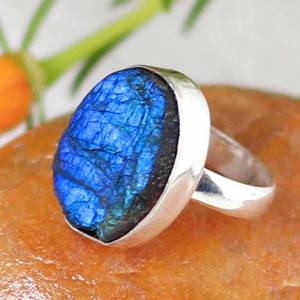 Bracelet de cheville en labradorite naturelle pour femme, cabochon en pierre de lune arc-en-ciel, pierre précieuse, support en pierre - Product Image 4