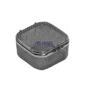 Professional manufacture Medical Room Hospital wire mesh tray Use For Surgery Instruments Sterilization Solid Metal Basket