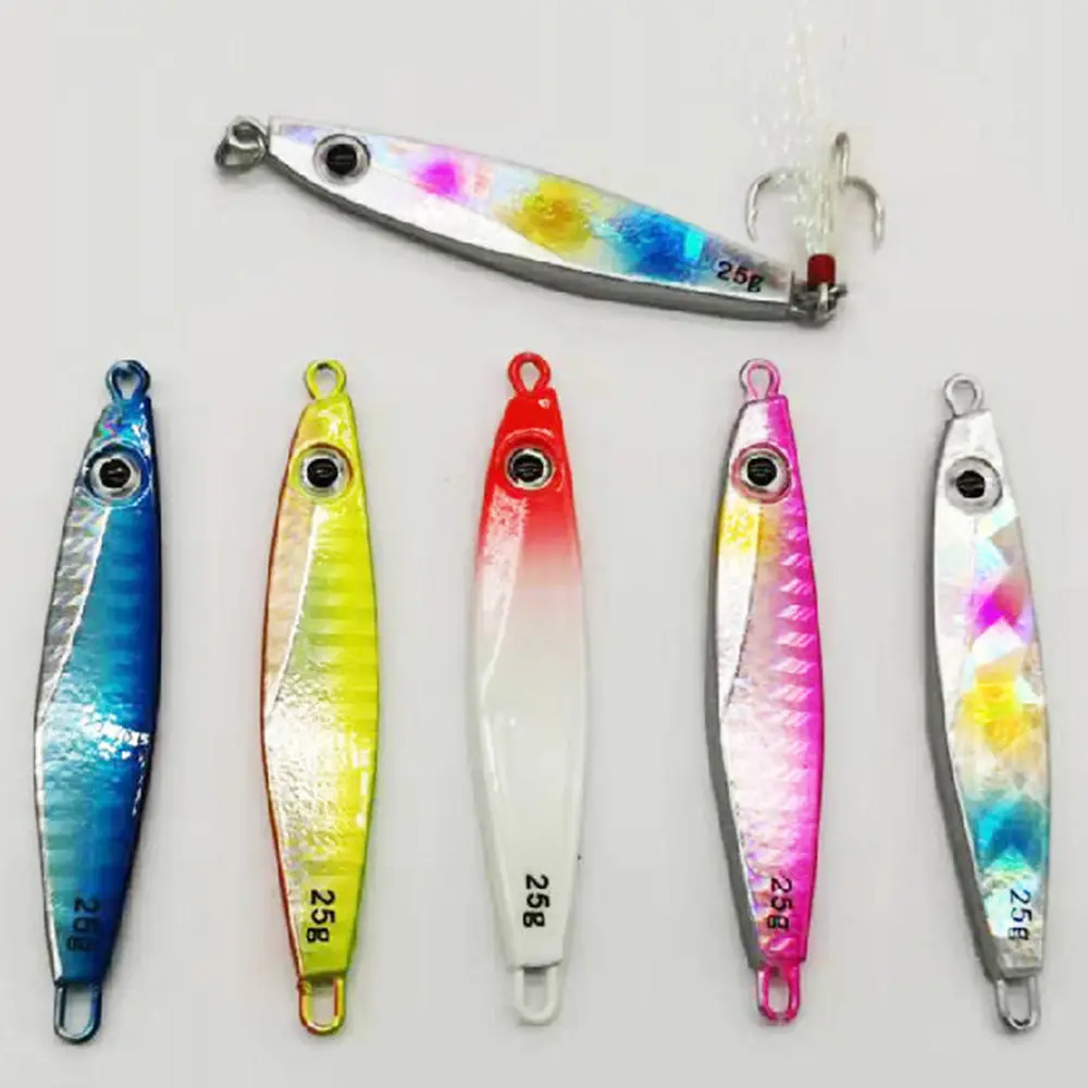 Fish king — leurre métallique brillant de qualité supérieure, disponible dans plusieurs couleurs, avec hameçon d'assistance, idéal pour la pêche à la mouche, 10/30/40G