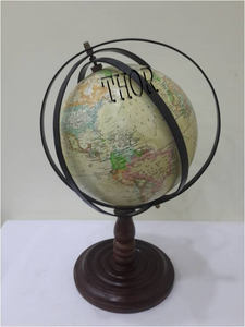 Qiao — belle Globe de Table du monde pivotante, multi-couleurs, Globe de carte du monde, décoration d'école - Product Image 3