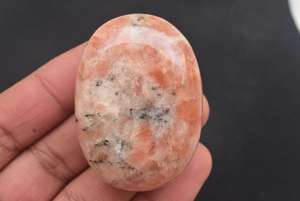 Piedra solar de cristal Natural de la India, Palmstone hecho a mano - Product Image 5