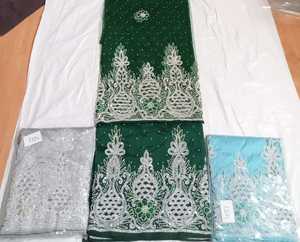 Precioso Vestido de Seda George con Cuentas Multicolores y Pañuelo para la Cabeza para Mujeres Africanas y Adultas, para Verano e Invierno - Product Image 1