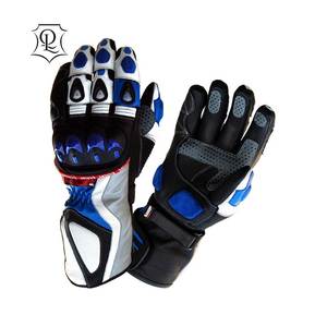 Guantes de carreras de verano de alta calidad, transpirables, dedo completo con estilo de medio dedo, hechos de cuero para motocicleta, Motocross - Product Image 2