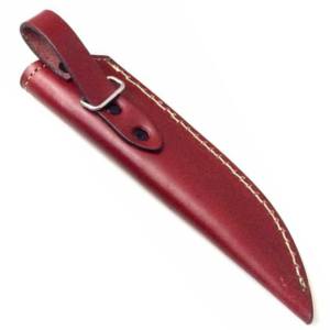 Produit d'usine OEM, vente chaude, gaine en cuir rouge à Grain riche pour couteaux à lame fixe - Product Image 3