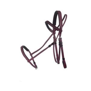 Brida de cuero estilo western Harbour Bit Less con cabezada decorativa, sin cabezal, con logotipo personalizado, cómoda - Product Image 5