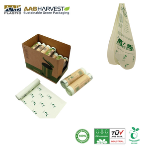 Sac biodégradable en PLA d'amidon de maïs 100%, sac compostable chauve-souris sac de shopping en plastique pour t-shirt - Product Image 4