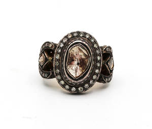 925อัญมณีโบราณ polki ทำด้วยมือเงินสเตอร์ลิงเครื่องประดับวิคตอเรียสำหรับขายส่ง - Product Image 1