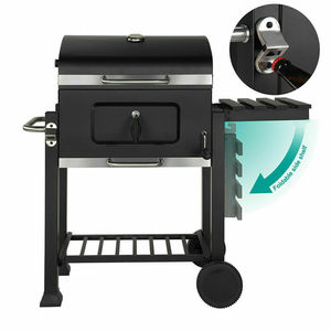 Griglia a <span class=keywords><strong>Carbone</strong></span> per Barbecue con Carrello Combinato Resistente e Affumicatore con Camino - Product Image 1