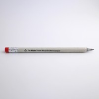 Crayon en papier journal recyclé OEM, sûr, non toxique, écologique, avec logo personnalisé, couleur arc-en-ciel, 7 pouces, pour bureau/école, avec gomme