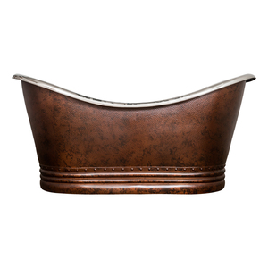 Timeless Beauty Clawfoot Bañeras de cobre Hecho a mano cobre puro barato asequible zapatilla doble Tinas independientes de cobre atemporal - Product Image 1