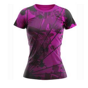 T-shirt décontracté pour femme en toile d'été, imprimé 3D, séchage rapide, 100 % polyester, style décontracté, grande taille, broderie sublimée numérique - Product Image 5