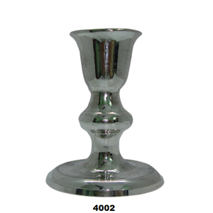 Bougeoir en argent décoration de table de mariage bougeoir pilier en métal argenté - Product Image 1