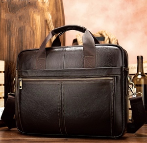 Nouvelle Mode en cuir sac de messager documents épaule en cuir porte-documents hommes Offre Spéciale classique hommes ordinateur portable sac cartable - Product Image 5