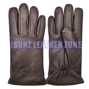 Guantes Unisex de Cuero Marrón ISONZ, Personalizados, de Piel de Ciervo y Cordero, Estilo Liso, Hasta la Muñeca, para Uso en Exteriores y Moda, Aptos para las Cuatro Estaciones - Product Image 4