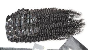 Extensión de cabello humano indio rizado profundo, pelo humano puro de 12 grados, 7 piezas - Product Image 3