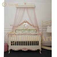 Ensemble de commode et lit bébé moderne en bois massif avec assemblage facile, couleur personnalisable pour hôpital, hôtel, chambre et salon