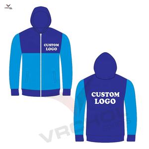 Sweat à capuche zippé personnalisé pour hommes sweat-shirt en polyester durable anti-rétrécissement anti-rides tricoté solide grande taille - Product Image 1