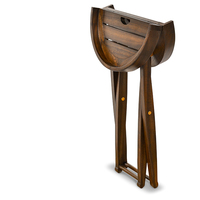 Table basse en bois de mahogany Kona, convertible, extensible, moderne, en bois massif, finition naturelle élégante, salon, chambre, maison, hôtel