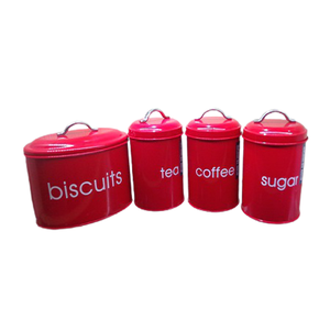 Ensemble de Pots à biscuits, ustensiles de Table en céramique, Pots à biscuits plaqués et peints et récipients métalliques - Product Image 6
